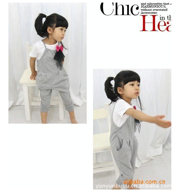 2012 NEW children's kids tirantes girls Overalls,Girls suspender pant girl Tank Tops jumpsuits 2 colors 5pcs/lot Free shipping