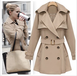 2012 NEW COLLECTION [YZ031]high fashion women's outerwear,long trench, female coats with belt free shipping