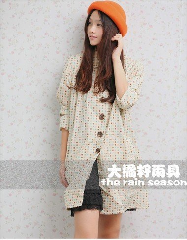 2012 new colorful fashion round dot raincoat,free shipping