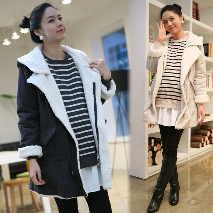 2012 New  Cotton Winter thickening Maternity Coat  with a hood  Outerwear Maternity Clothing 3 color  free shipping MY007