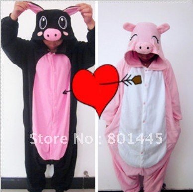 2012 New cute pig design long romper nonopnd one piece stretchy sleepers polar fleece for 145~185cm free shipping