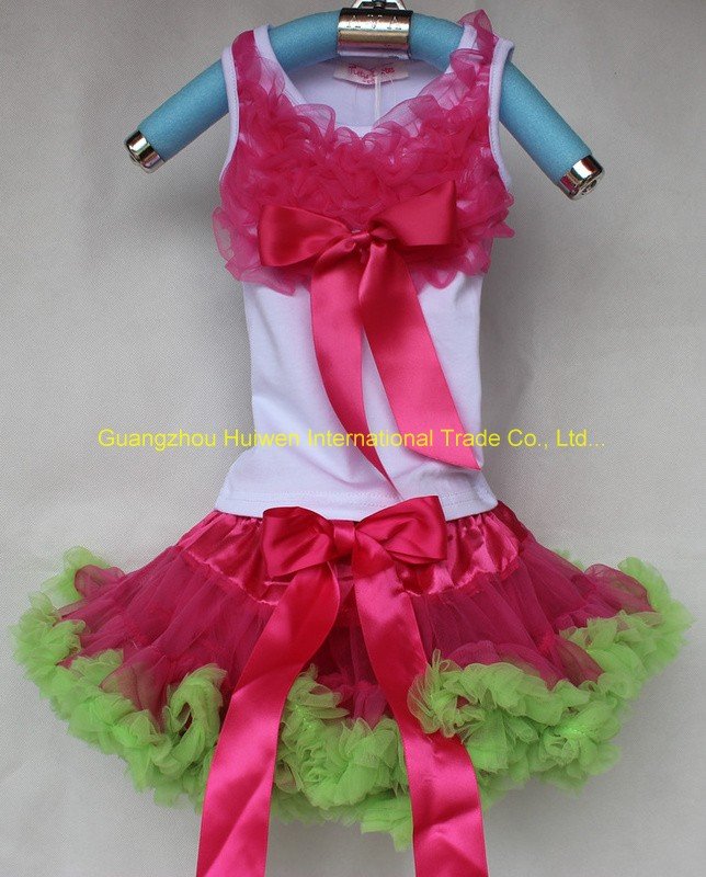 2012 New design Free Shipping Girls' Summer sleeveless top+tutu skirt 2PCS suit, 5 sets/lot A-27