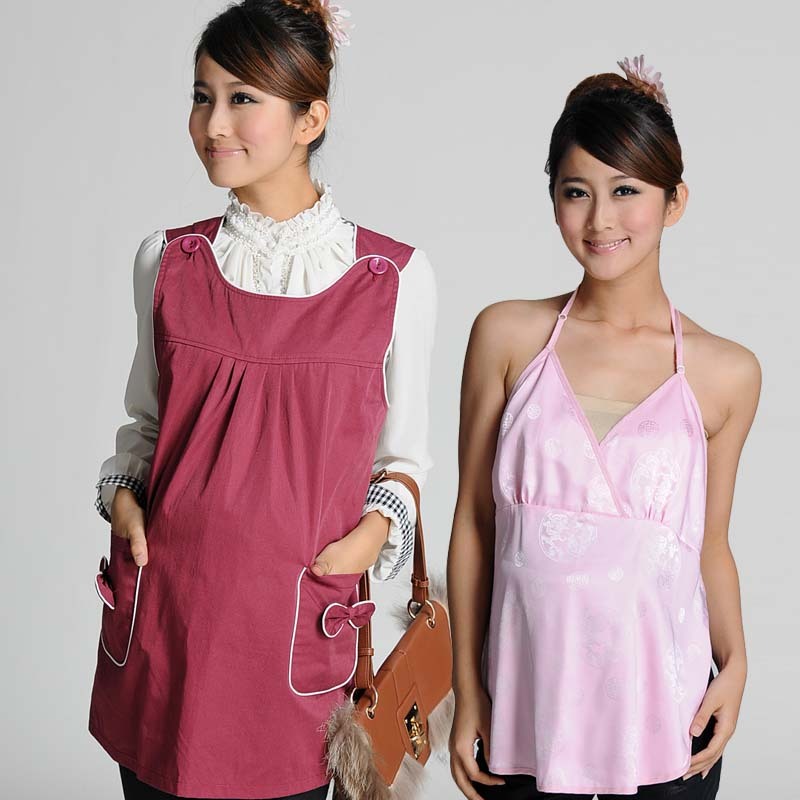 2012 new design Mamicare double layer unpick wash bellyached radiation-resistant maternity clothing/dress/vest