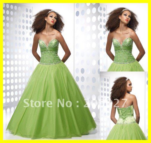 2012 New Designer Sweetheart Beaded Tulle Ball Quinceanera Gown Party Prom Dresses