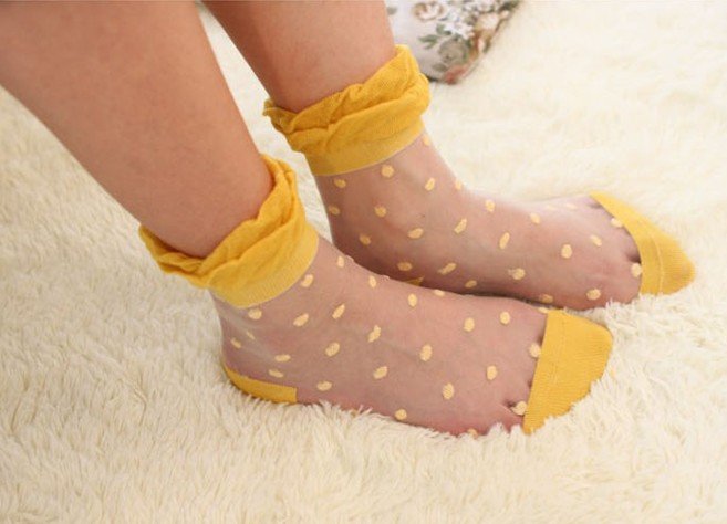 2012 New Dot Pattern Lace Women's Mesh Socks,Vintage Transparent Slik Socks,24 Pair/Lot+Free shipping