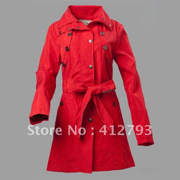 2012 New Elegant  Womens Long Sleeve Slim-fit Windbreaker Jacket Coat SIZE M/L/XL/XXL SIZE M/L/XL/XXL Free Shipping