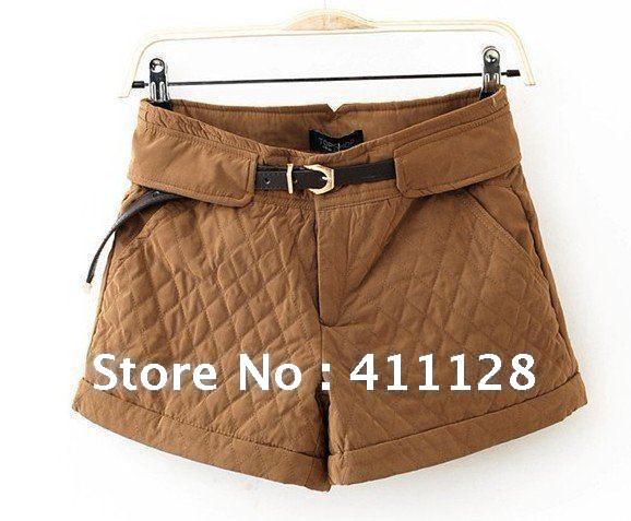 2012 new European and American women Lingge shorts with belt