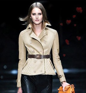2012 NEW excellent quality, super star double-breasted elegant short ladies wind jacket, womens fashion windcheater with belt