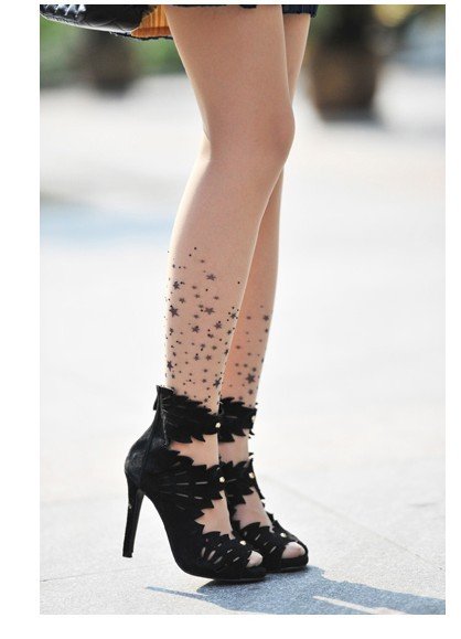 2012 New fashion 3D Tattoo Stockings /Lace Sexy Pantyhose/Black Leggings/20pieces ship out via EMS Free shipping#5