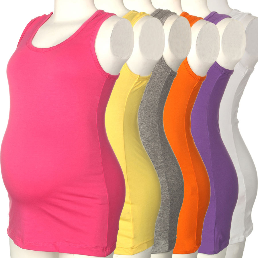2012 new fashion eye-catching candy high quality smooth elastic cotton healthy maternity pregnant women's  tank tops/camis/vest