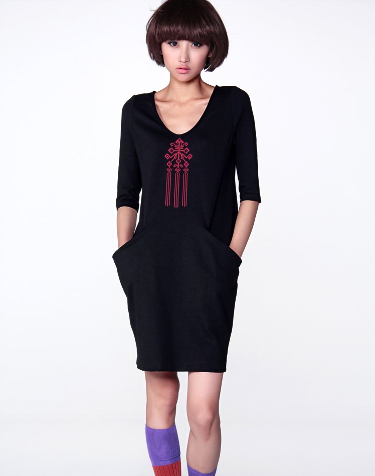 2012 New Fashion Folk style Restore Womens Dress Slim Lady Ethnic Style Skirt Clothes Tops for women H982