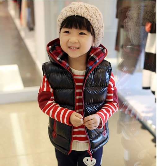 2012 new fashion  Girl 's vest , jacket baby Cotton vest  kids cute children coat 5pcs/lot Free shipping