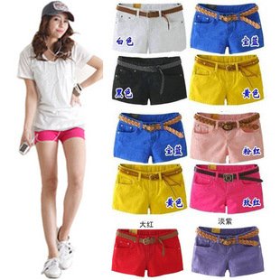 2012 new fashion korea sexy chic candy color low waist anti-expose women's shorts/briefs,high quality,wholesale,mix order