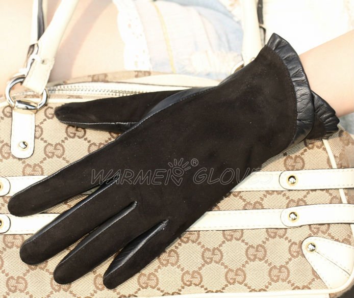 2012 new fashion Ladies winter leather gloves