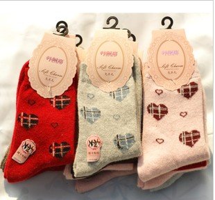 2012 new  Fashion /new design /winter women socks/wool socks&Angora socks/heart wool socks
