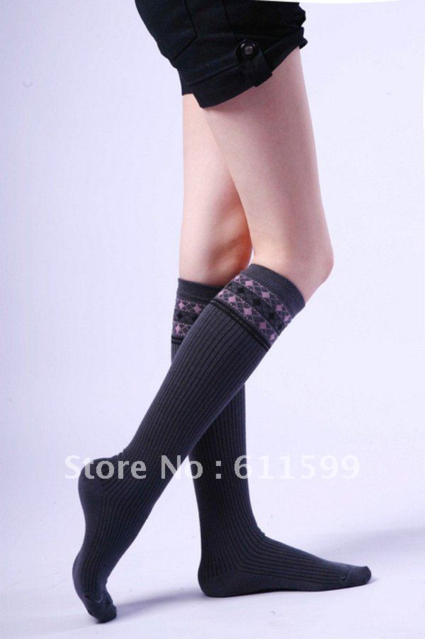 2012 new Fashion Socks  Sexy Cotton Stocking  thick Thigh High 4 Color Free Shipping boots socks