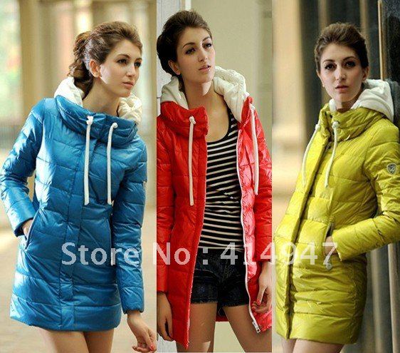 2012 new fashion women down jacket long  coat Free shipping ladies winter warm padded parka hood overcoat thick clothing