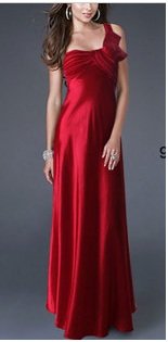 2012 new fashion Women dress, Oblique Slim thin elegant night dress red color