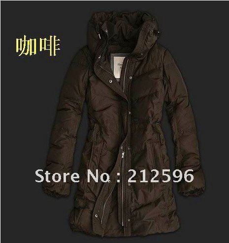 2012 new fashion women's Slim big stand-up collar long down jacket, brand down jacket free shipping