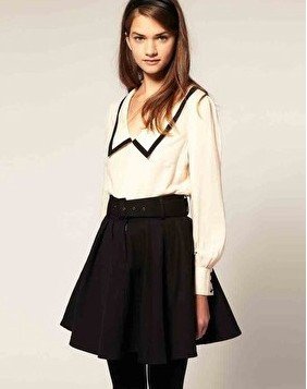 2012 new fashion Womens' career OL style long Sleeve Shirt Brand Blouse casual style runway whole sale free shipping