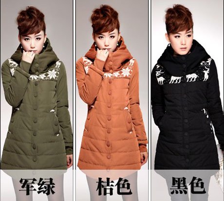 2012 new female thick cotton jacket, loose coat, warm jacket # 4390