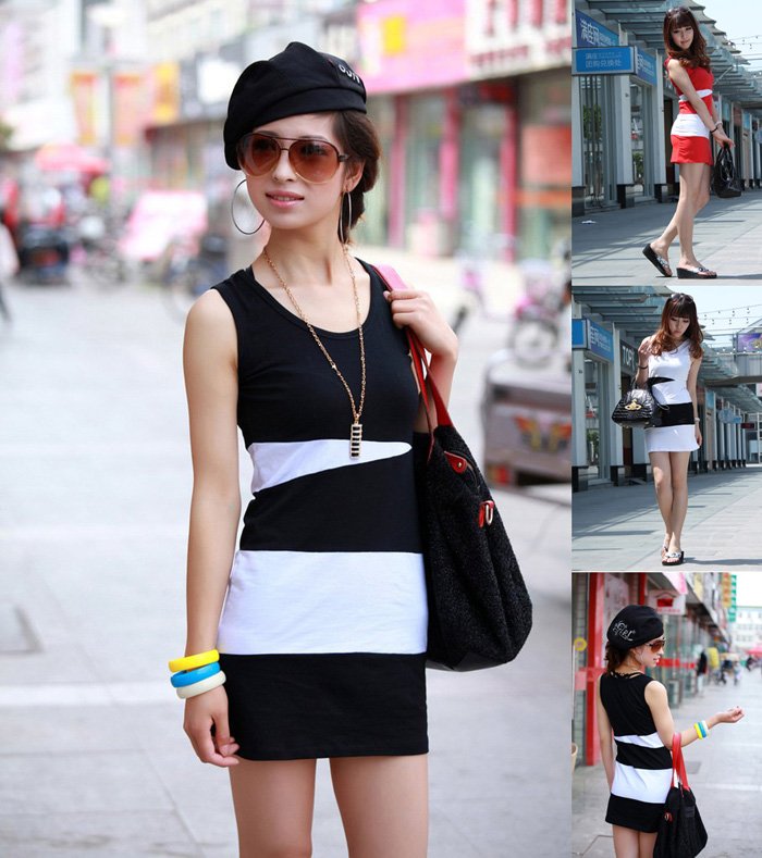 2012 New, Free Shipping! Sexy Clubwear, Fashion Dress, Clubbing Dresses, One Size,3pcs/Lot,White Black Red