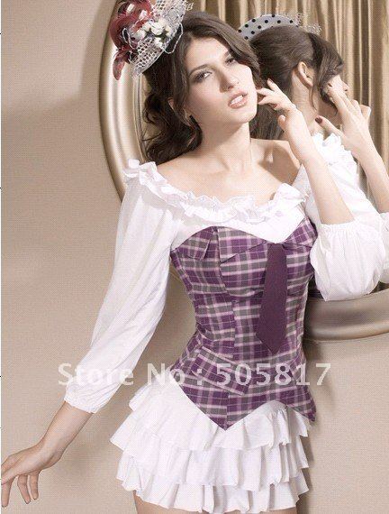 2012 NEW free shipping Top quality strapless vest corset ladies cincher shaper sexy lingerie bustier purple drop shipping MZ2225