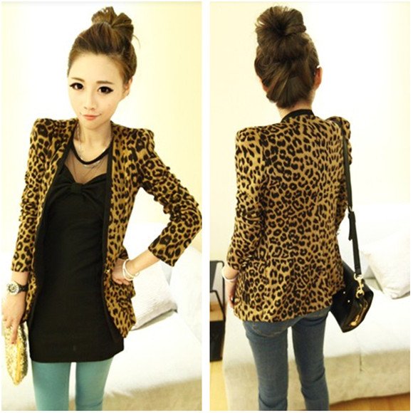 2012 new hot fashion women ladies coat  cape wrap amice outerwear tippet Jacket Shoulder pads leather velvet leopard suit