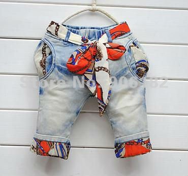 2012 new ! HOT! girl's pants (6pcs/1lot) children/kids jeans pants girls/boy jeans pants 100% cottone