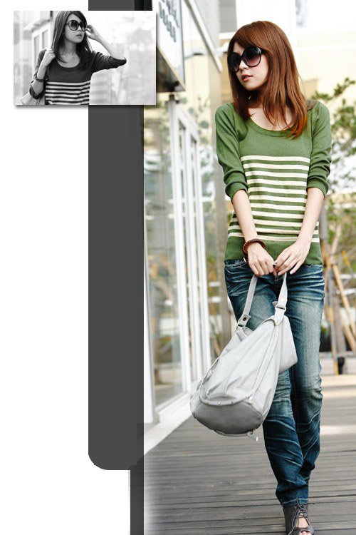 2012 New,Hot,Korean Style,women fashion long cardigan sweater,wome's knitted Cotten blends striped front Pullover/cardigan,x2304
