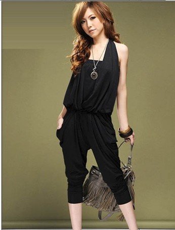 2012 new hot summer Fashion Cozy women clothes Piece shorts Halter Bra Harlan Slim jumpsuit Rompers Pants T-shirt