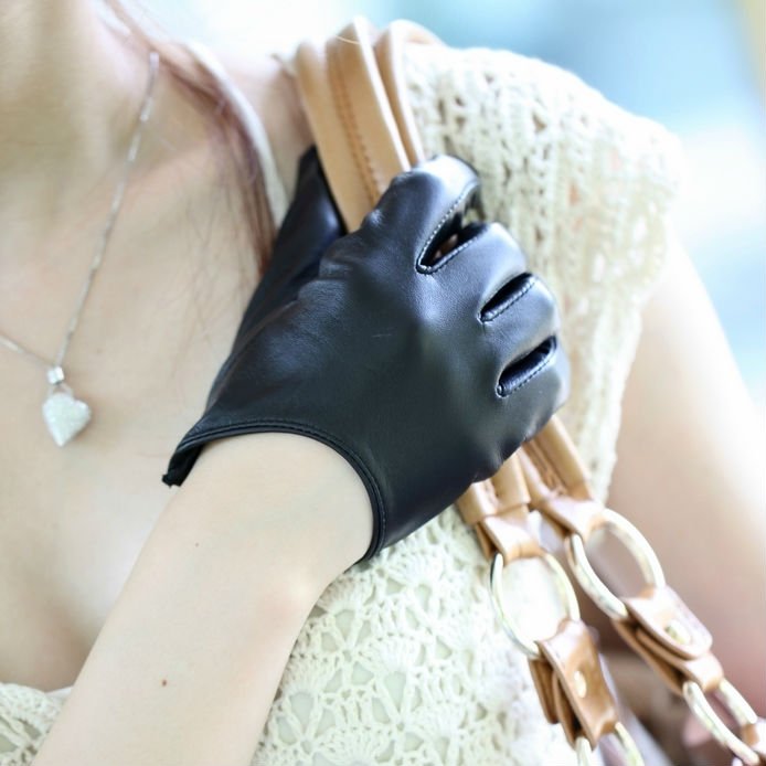 2012 NEW lambskin leather short sexy fashion glove for lady