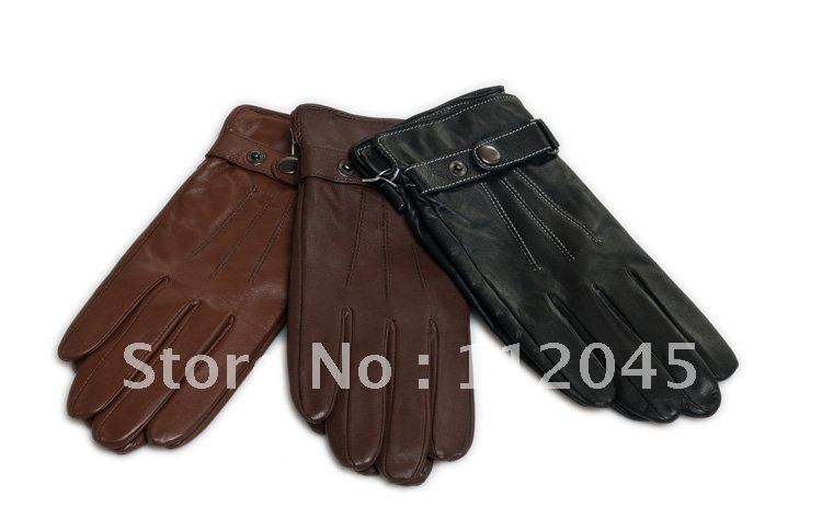 2012 new man classic strap clasp  little sheep warm leather gloves