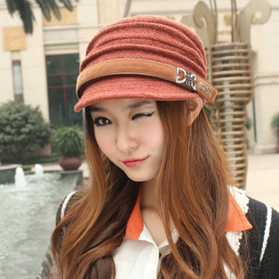 2012 New,New arrival, 2012 autumn and winter gg personality diamond cap fashion cap ht2236