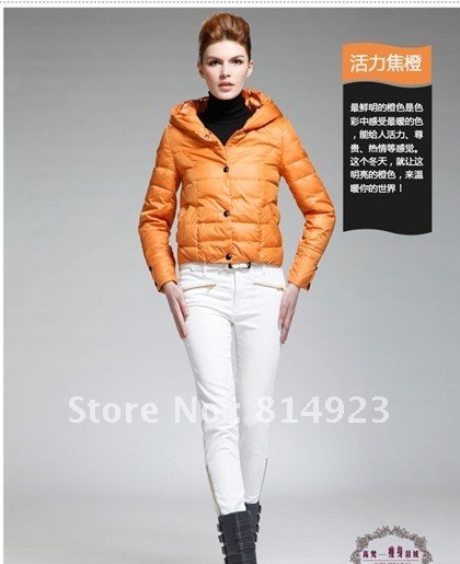2012  New pattern woman color short down jacket