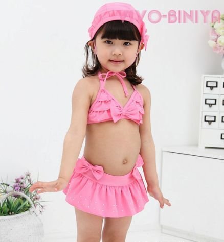 2012 new pink girls bikini, children swimsuit, the hot drill swimsuit 1133