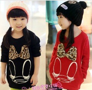 2012 New Spring/Autumn Children long sleeve T-shirt girlds leopard hoody/coats 2 colors baby clothing wholesale,5pcs/lot