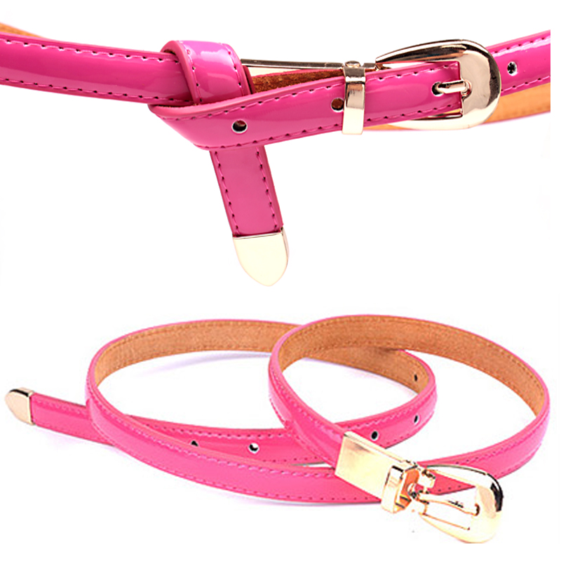 2012 new style Thin all-match belt female genuine leather cowhide multicolor decoration fashion tieclasps strap Women n034