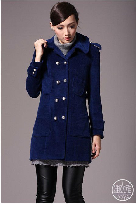 2012 NEW VOYA Hot-selling Winter & Autumn Fashion British style Slim Double-breasted Windbreaker women's Epaulet Elegant Coat