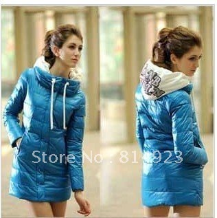 2012 new winter feather cotton clothes ladies fashion Korean version of slim long thickening