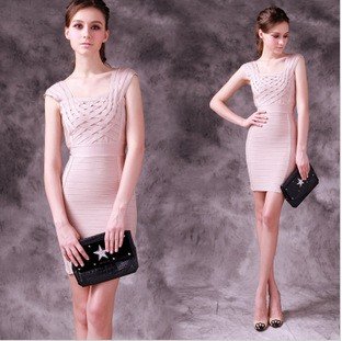 2012 new  women Rayon knitted Elastic Bandage Dress HL  Ladies  Evening Party Dress free shipping