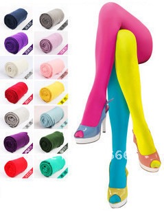 2012 New women's socks with candy color in Spring & Autumn,velvet pantyhose,Ladies' bdomen drawing pantyhose in multicolours.