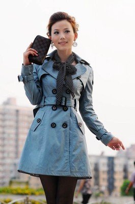 2012 new women 's windbreaker Korean version Coat Outerwear Trench Jacket Tops