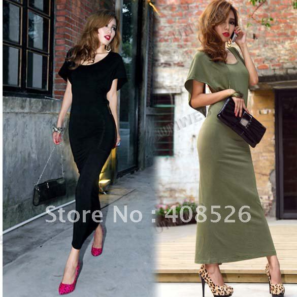 2012 New Women Summer Sexy dress Backless Maxi Long Dress skirt Two Colors free shipping 3583