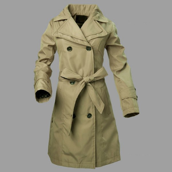 2012 New Womens Army Green  Long Sleeve Slim-fit Windbreaker Jacket Coat SIZE M/L/XL/XXL 902058-FZ-8031 FREE SHIPPING