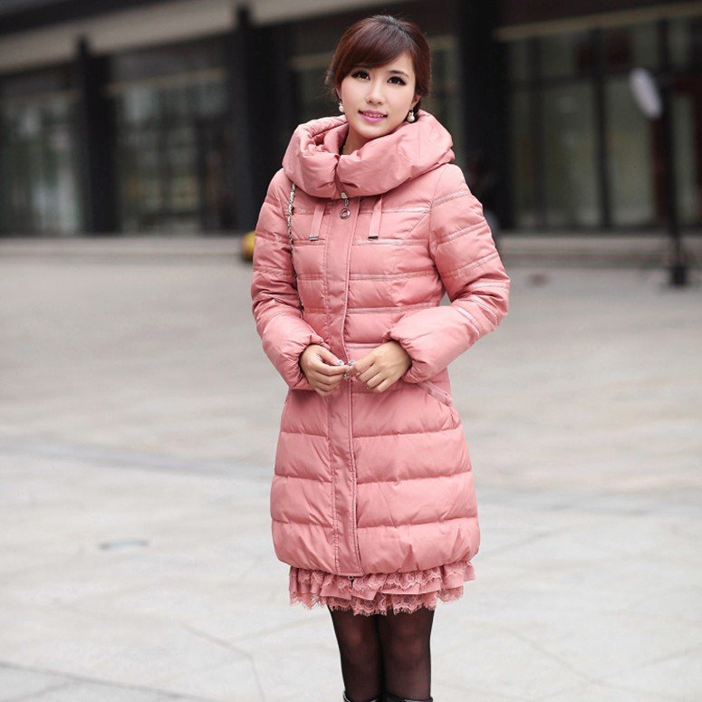 2012 NEW WOMENS WHITE FEATHER lace down Korean thickened slim,authentic duck/Winter coat/Women Coat/Coats/Down Coat/ladyJacket
