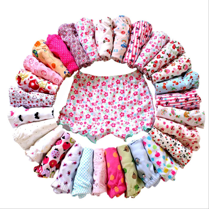 2012 newborn clothes infant child panties female 100% cotton underwear female child boxer panties