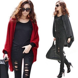 2012 Newest autumn women's cardigan long design shoulder width plus size outerwear, Cashmere sweater Free Shipping  W1081