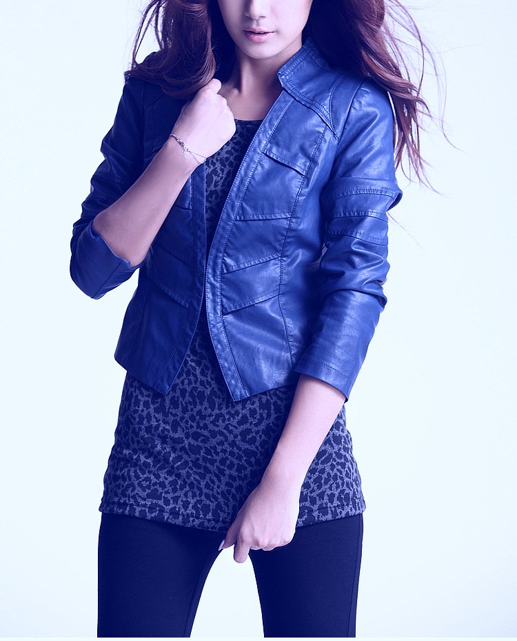 2012 Newest Style  Brand Women Slim Fit Short  Leather Jackets, Ladies Fashion Blazers Free Delivery