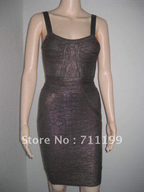 2012 newest style Max Ariza , Black Silver V-Neck dress,HL bandage dress,nightwear ladies ,evening dress ,Free shipping